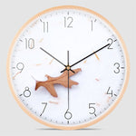 Load image into Gallery viewer, Solid Wood Simple Japanese Style Silent Wall Clock
