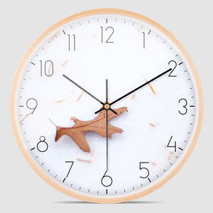 Solid Wood Simple Japanese Style Silent Wall Clock