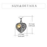 Load image into Gallery viewer, Silver Sunflower Butterfly Urn Necklace for Ashes Memorial Keepsake

