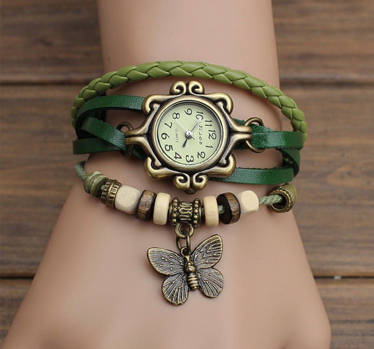 Winding Butterfly Bracelet Watch