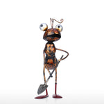 Load image into Gallery viewer, Big Metal Ant Garden Art with shovel
