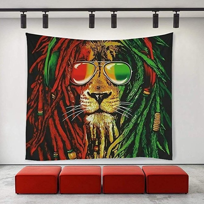 Reggae Lion Tapestry Wall Art