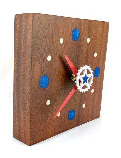 KingWood Cedar Slab Wall Clock "The All-American"