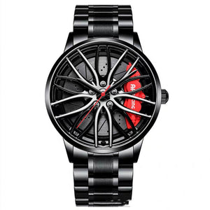 Auto Racing Sport Wheel Watch red
