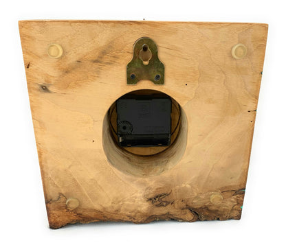 KingWood Live Edge Texas Pecan Slab Wall Clock "Observation"