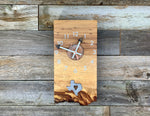 Load image into Gallery viewer, KingWood Live Edge Texas Pecan Slab Wall Clock &quot;Texas Love&quot;

