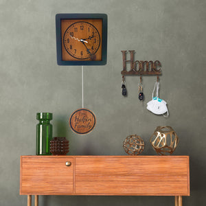 KingWood Personalized Pendulum Wall Clock on hall wall at entryway