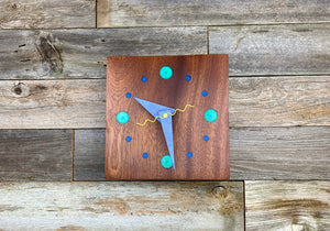KingWood Reclaimed Cedar Slab Wall Clock "Soda POP"