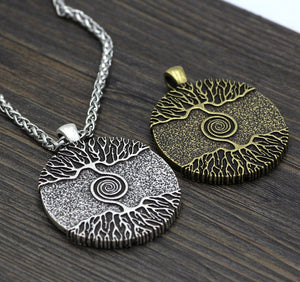 World Tree Double-Sided Pendant Necklace