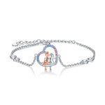 Load image into Gallery viewer, Sisters Bracelet Gift from Sister Sterling Silver Female Friendship Forever Jewelry with Crystal
