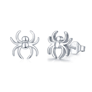 Hypoallergenic Halloween Spider Stud Earrings For Women Girls Sterling Silver