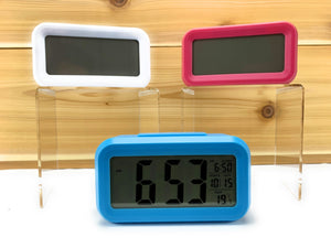 White, blue, Pink LED Alarm Clock