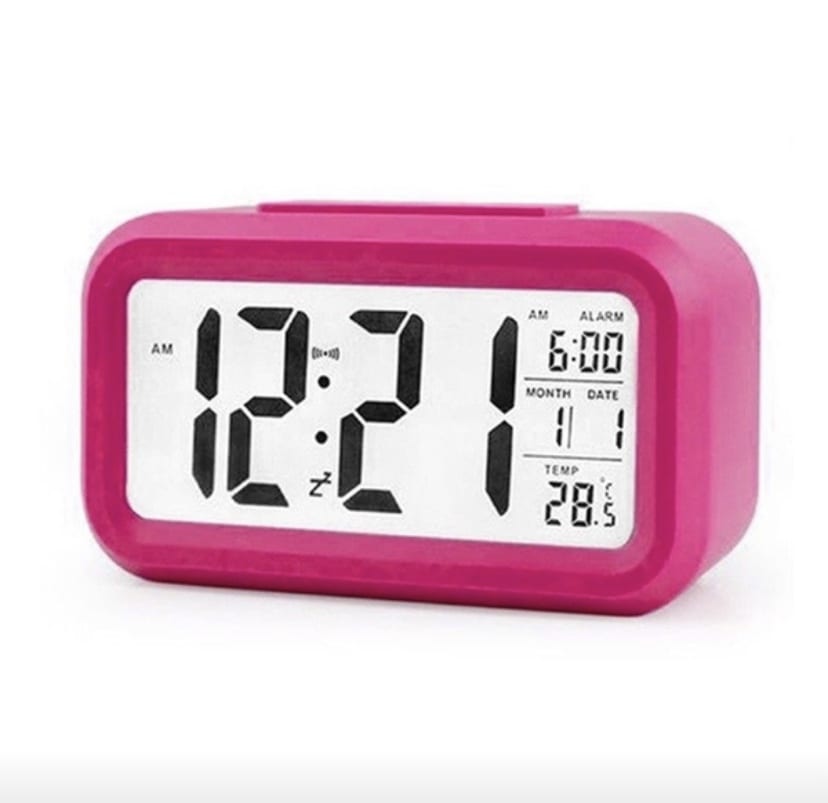 Pink LED Alarm Clock