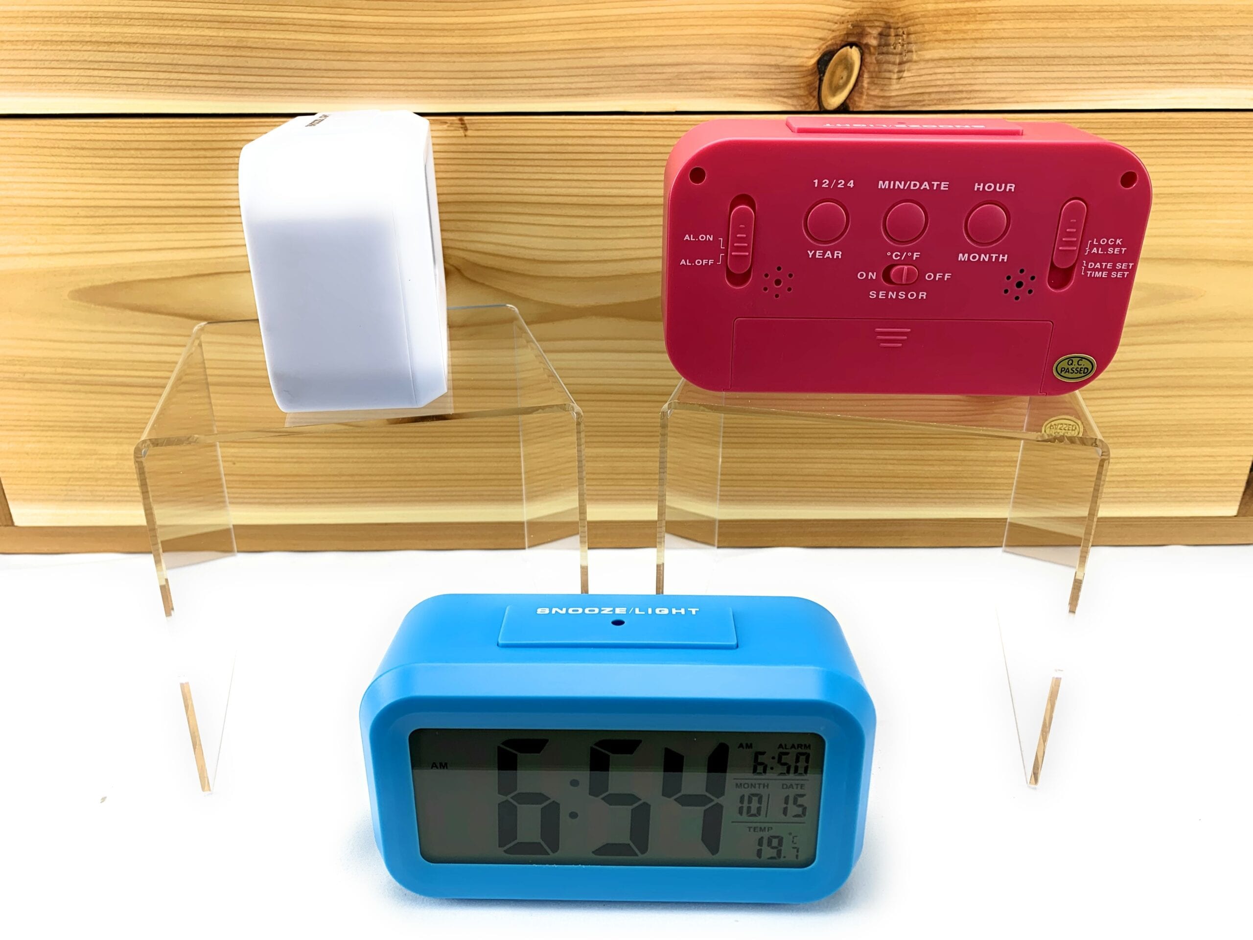Compact LED Screen Alarm Clock colors