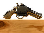 Load image into Gallery viewer, Silver Pistol / Gun Alarm Desk Clock

