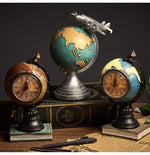 Load image into Gallery viewer, Retro globe clock home decoration
