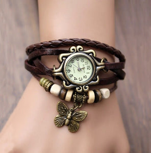 Winding Butterfly Bracelet Watch