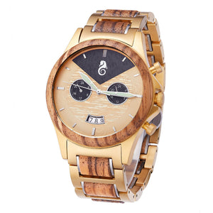 Wooden watch fashion waterproof