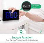 Load image into Gallery viewer, Large 5 Inch Display LED Alarm Clock snooze button
