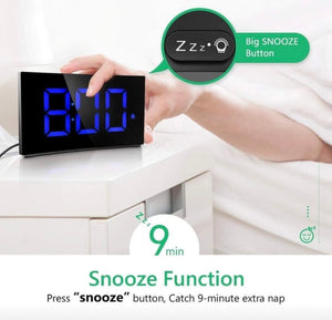 Large 5 Inch Display LED Alarm Clock snooze button