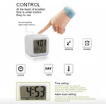 Load image into Gallery viewer, Colorful Cube Alarm Clock infographic
