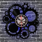 Load image into Gallery viewer, Creative Vinyl Record Wall Clock Industrial Gear Personality 3D Retro Clock

