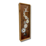 Load image into Gallery viewer, KingWood Pendulum Wall Clock w/ Gears, Cedar &amp; Silver left
