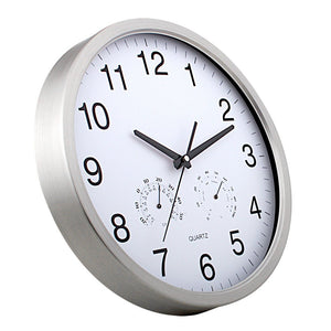 Thermohygrometer Metal Wall Clock