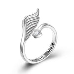 Load image into Gallery viewer, Angel Wings Purity Rings 925 Sterling Silver True Love Waits Anniversary Birthday Gift

