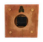 Load image into Gallery viewer, KingWood Mahogany Wall Clock w/ Epoxy Inlay Pearl White &amp; Burnt Orange

