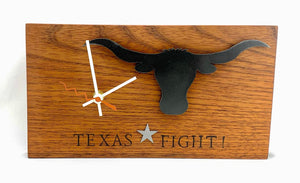 KingWood Wood & Metal Wall Clock "Texas Fight" 