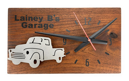 SOLD - KingWood Wood & Metal Wall Clock "Lil Truck"