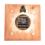 Load image into Gallery viewer, KingWood Mahogany Wood Wall Clock w/ Epoxy Inlay Turquoise &amp; Burnt Orange
