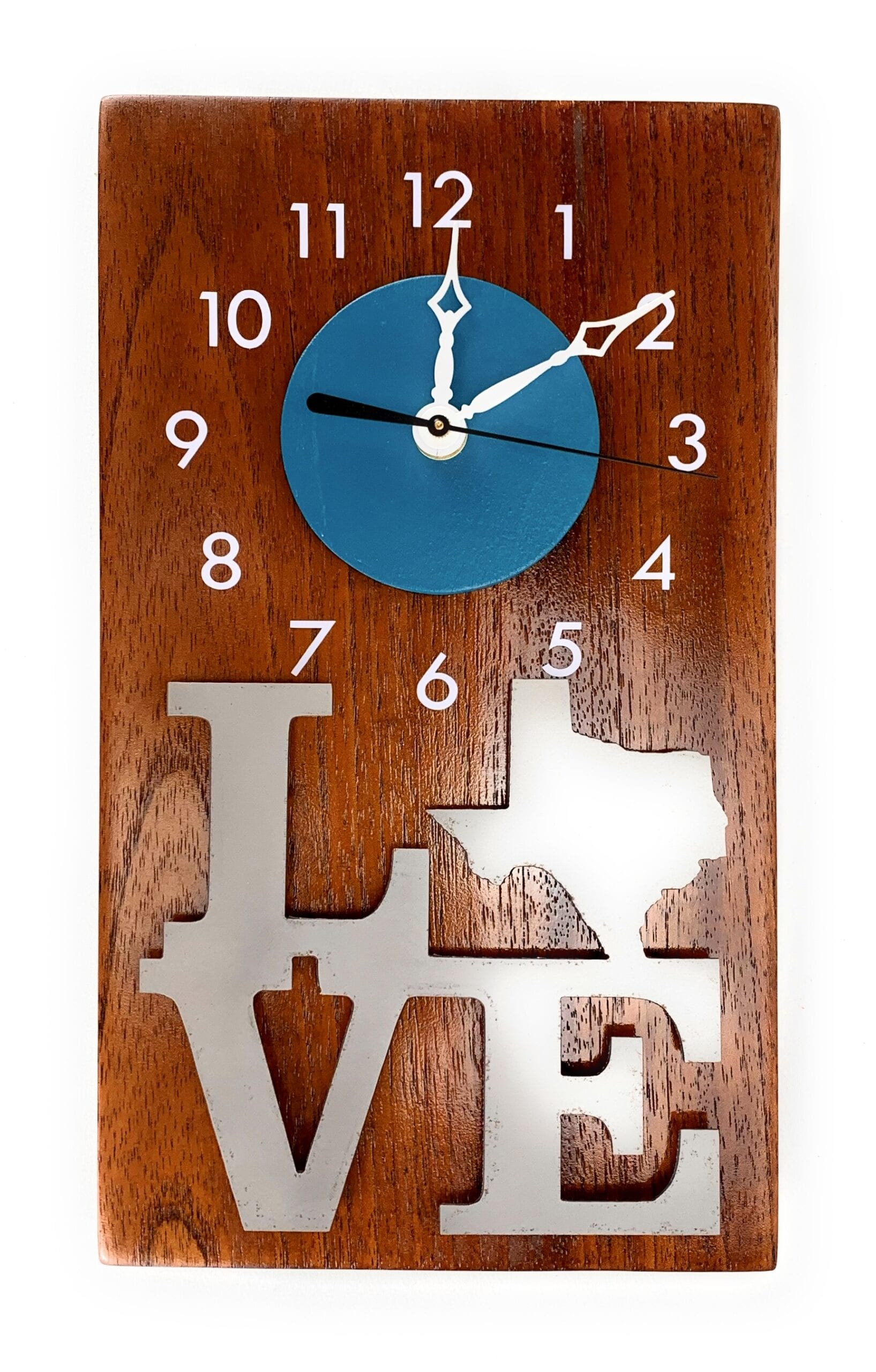 KingWood Wood & Metal Wall Clock "Texas Love" 