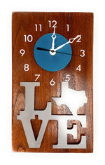 Load image into Gallery viewer, KingWood Wood &amp; Metal Wall Clock &quot;Texas Love&quot; 
