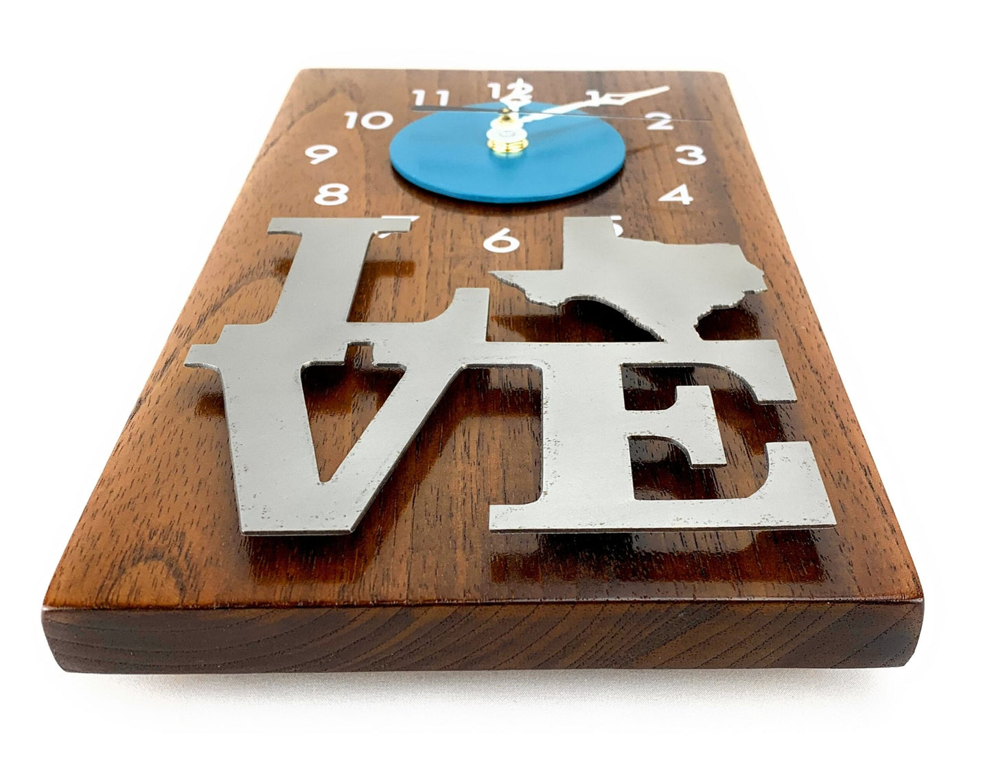 KingWood Wood & Metal Wall Clock "Texas Love" 