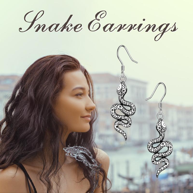 Snake Shaped Dangle Animal Hook Earrings for women