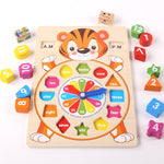 Load image into Gallery viewer, Child&#39;s Tiger Learning Clock
