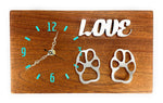 Load image into Gallery viewer, KingWood Wood &amp; Metal Wall Clock &quot;Pup Luv&quot; 
