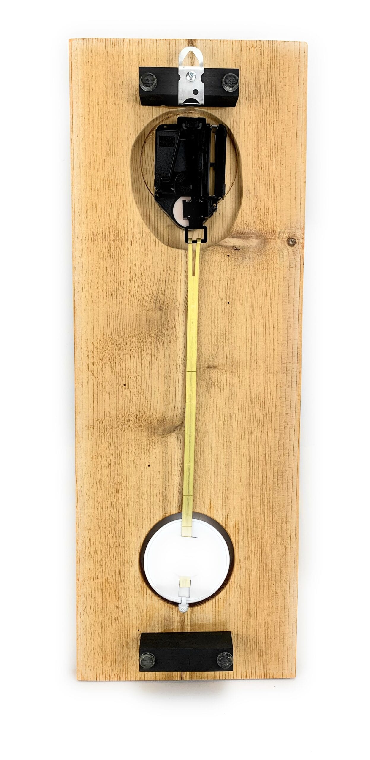 KingWood Cedar Pendulum Wall Clock with White Gears