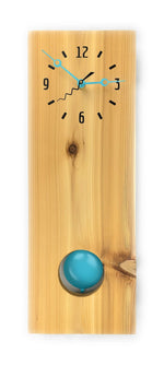 Load image into Gallery viewer, KingWood Cedar Pendulum Wall Clock In Blue
