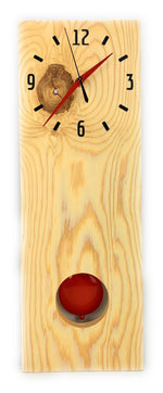 Load image into Gallery viewer, KingWood Pine Pendulum Wall Clock In Red
