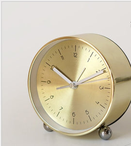 Thick Aluminum Creative Clock Alarm Clock Mute Bedside Clock Luminous
