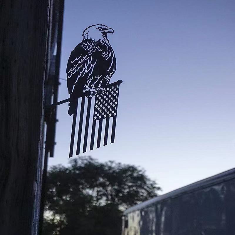 American Eagle Metal Art Spike on veterans house