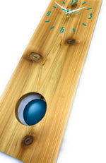 Load image into Gallery viewer, KingWood Cedar Pendulum Wall Clock In Deep Blue
