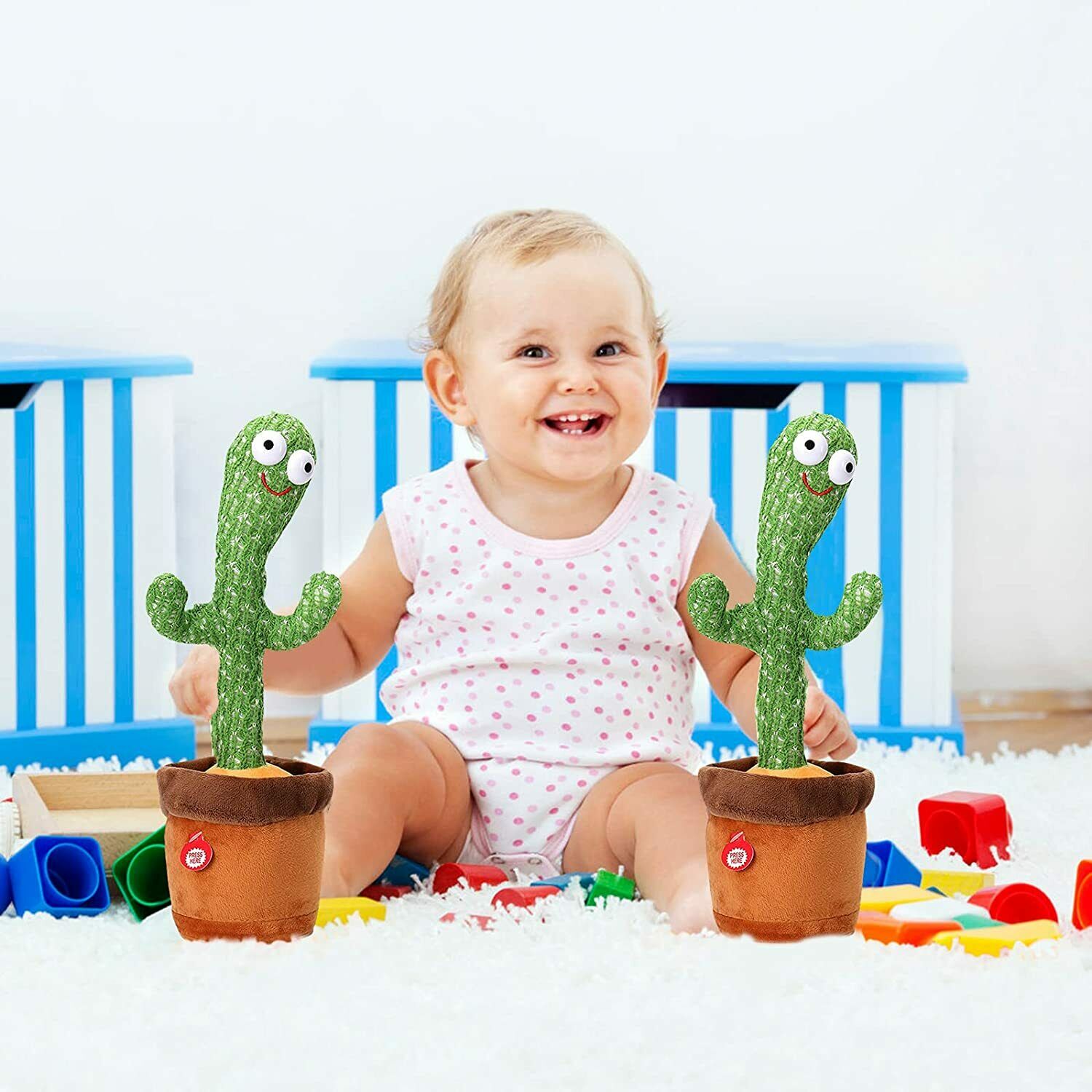 Cute Dancing Cactus Plush Toy Electronic Shake Kids Gift