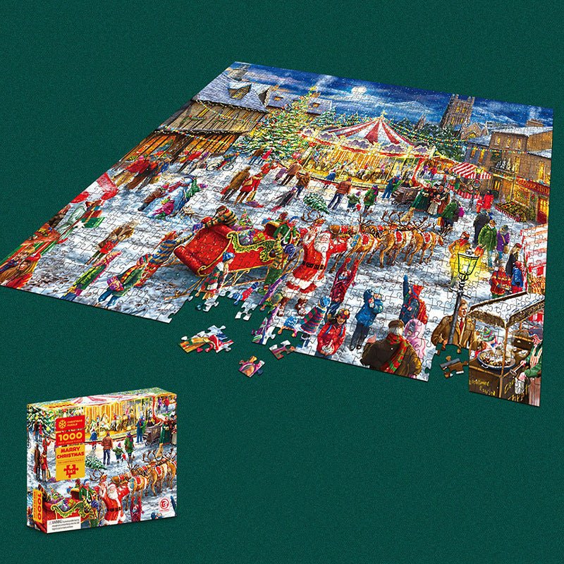 1000 Piece Santa Jigsaw Puzzles winter carnival