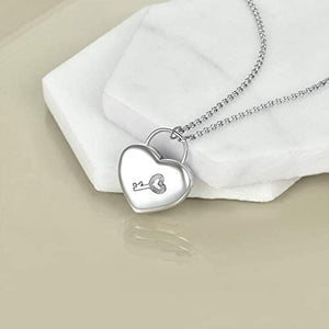 Sterling Silver Heart Photo Locket Necklace