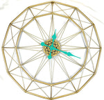 Load image into Gallery viewer, KingWood Large Gold Wire Wall Clock
