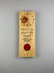 KingWood Pine Pendulum Wall Clock In Red